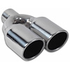 Dual 3.5" Round Stainless Steel Exhaust Tip Single Wall - image 1