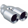 Dual 3.5" Round Stainless Steel Exhaust Tip Double Wall - image 1