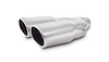 Dual 3.25" x 2.75" Oval Stainless Steel Exhaust Tip Single Wall