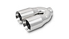 Dual Round Stainless Steel Exhaust Tip