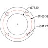 T4 4-Bolt Discharge Flange 3" I.D. Flange - image 2