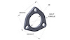3-Bolt Stainless Steel Flange 2.75" I.D. - image 1