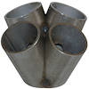 4 into 1 Turbo Manifold Merge Collector Fits T25/T28 Turbo Inlet Flanges - image 1