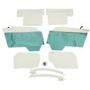 64BSD69V Rear Door Panels for 1964 Chevrolet Impala/SS Convertible White & Aqua - image 1