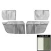 65AR38-1 Rear Arm Rest Covers for 1965 Chevrolet Chevelle, Convertible White & Aqua - image 1