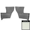 65RR37 Rear Arm Rest Covers for 1966 Chevrolet Corvair Convertible White - image 1