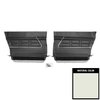 67BD4D37 Front Door Panels for 1967 Chevrolet Impala 4-Door Sedan/Wwagon White/Black - image 1