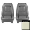 67DS40U-P Front Bucket Seats for 1967 Chevrolet Camaro Deluxe Pre-Assembled Off White & Black - image 1