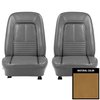 67DS43U-P Front Bucket Seats for 1967 Chevrolet Camaro Deluxe Pre-Assembled Gold & White - image 1