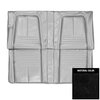 67DSF10C Rear Bench Seat Covers for 1967 Camaro Deluxe W/Std Frame Conversion Black & White - image 1