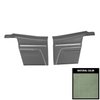 69FD24V-P Rear Door Panels for 1969 Camaro Conv Pre-Assembled Platinum Standard Dark Green - image 1