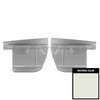 70AD4D37W Rear Door Panels for 1970-1972 Chevrolet Chevelle, 4-Door Hardtop/Wagon White - image 1