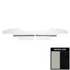 70CD372C Rear Door Panels for 1970 Oldsmobile Cutlass S/442 White/Black - image 1