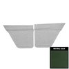 71XD4D25R Rear Door Panels for 1971-1972 Chevrolet Nova 4-Door Sedan Dark Green - image 1