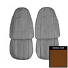 72XS47U-1 Front Ralley Closed Back Bucket Seat Covers for 1972 Chevrolet Nova Tan - image 1