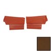 D469-1V Rear Door Panels for 1970 Pontiac GTO/Lemans Sport Convertible Dark Saddle - image 1