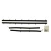 F202-10 4 Piece Window Felt Kit for 1966-1967 Chevrolet Chevelle, Hardtop - image 1