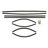 F250-5 Window Felts W/Mouldings for 1968-1969 Ford Torino Fastback - image 1
