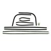 F256-2 10 Piece Window Felt Kit for 1971-1973 Plymouth Roadrunner/Satellite - image 1