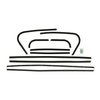 F256-4 Window Felts for 1971-1972 Plymouth GTX Hardtop - image 1