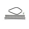 F264-1 Window Felts for 1964-1966 Plymouth Cuda Fastback - image 1