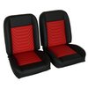 RM-UA12X1 Low Back Bucket Sport Mod I Seat Set Black Vinyl Wide Red Insert Black Thread - image 3