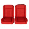 RM-UA22X1 Low Back Bucket Sport Mod I Seat Set Red Vinyl Wide Red Insert Black Thread - image 1