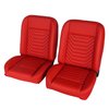 RM-UA22X1 Low Back Bucket Sport Mod I Seat Set Red Vinyl Wide Red Insert Black Thread - image 2