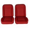 RM-UA22X6 Low Back Bucket Sport Mod I Seat Set Red Vinyl Wide Red Insert White Thread - image 1