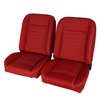 RM-UA22X6 Low Back Bucket Sport Mod I Seat Set Red Vinyl Wide Red Insert White Thread - image 2