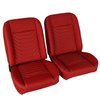 RM-UA22X6 Low Back Bucket Sport Mod I Seat Set Red Vinyl Wide Red Insert White Thread - image 3