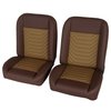 RM-UA35X3 Low Back Bucket Sport Mod I Seats Brn Vinyl Wide Camel/Beige Insert Brn Thread - image 2