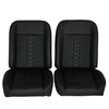 RM-UB11X1 Low Back Bucket Sport Mod II Seat Set Black Vinyl Narrow Black Insert Black Thread - image 1