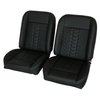 RM-UB11X1 Low Back Bucket Sport Mod II Seat Set Black Vinyl Narrow Black Insert Black Thread - image 2