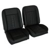 RM-UB11X1 Low Back Bucket Sport Mod II Seat Set Black Vinyl Narrow Black Insert Black Thread - image 3