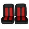 RM-UB1211 Low Back Bucket Sport Mod II Seat Set Black Vinyl Narrow Red/Black Insert Black Thread - image 1