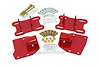 4008-R LSX Motor Mounts for 1968-1972 Buick, Chevrolet, Oldsmobile, Pontiac Models [Red] - image 1