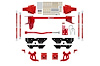 6425-1-R Rear 4-Link Suspension Kit for 1973-1987 Chevrolet, GMC C10/C15 2WD Trucks w/o Coilover Shocks [Red] - image 1