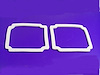 LG 2003-104 Tail Light Lens Gaskets Fits 67 Chevelle, Made Of White Sponge, Pair - image 1