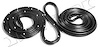 Rear Molded Door Seals with Clips 1964-67 Chevy Chevelle, Malibu/ Oldsmobile F-85/Pontiac Tempest - image 1