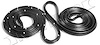 Rear Molded Door Seals with Clips 1962-67 Chevy Nova, Chevy II - image 1