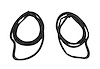 LM 110-D Door Seal, 56 Ford Full Size Pickup Trucks, On Body, Pair
