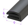LP 103-G Rear Window Louver Seal, Sold By The Foot - image 1
