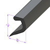 LP 109-B/FT Rear Bumper Gravel Shield Seal, 1-3/8 in. Wide