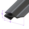 LP 109-N/FT Rear Bumper To Body Gravel Guard, 1-3/4 in. Wide - image 1