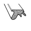 LP 110-EF Roof Rail Seal, Thin Tyupe, 7/8 in. Wide Skin Covered Sponge - image 2