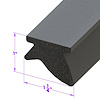 LP 110-J Roof Rail Seal, Wide Type, 1-1/16 in. Wide, Sold By The Foot - image 1