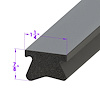 LP 110-L Roof Rail Seal, Used Above Side Windows, Sold By The Foot - image 1
