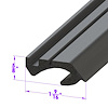 LP 110-MD Roof Rail Seal, Front, For Fastbacks - image 1