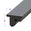 LP 110-X Roof Rail Seal, Snaps Into Metal Track, Sold By The Foot - image 1